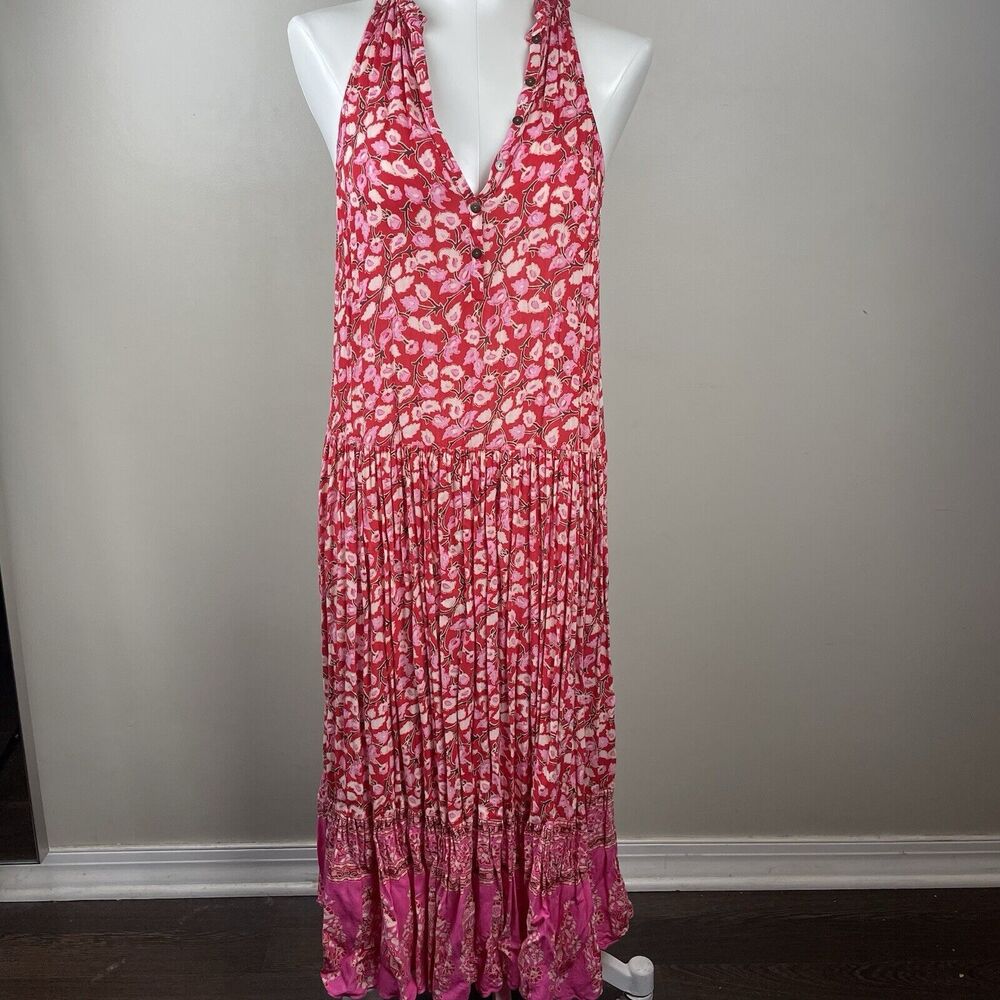 Spell & The Gypsy Collective Size Small Delirium Maxi Dress Red Coral Bohemian - Picture 3 of 12